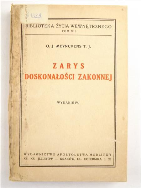 Zarys doskonałości zakonnej, 1948 r.