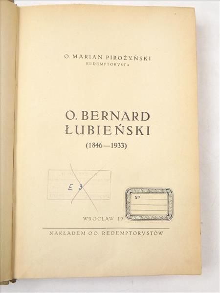 Ojciec Bernard Łubieński, 1946 r.