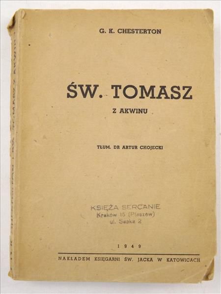 Św. Tomasz z Akwinu, 1949 r.
