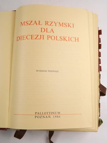 Mszał rzymski dla diecezji polskich. Wydanie pierwsze