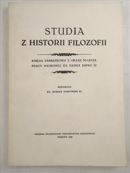 Darowski Roman (red.) - Studia z historii filozofii