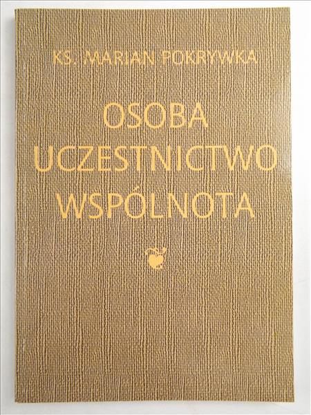 Osoba, uczestnictwo, wspólnota