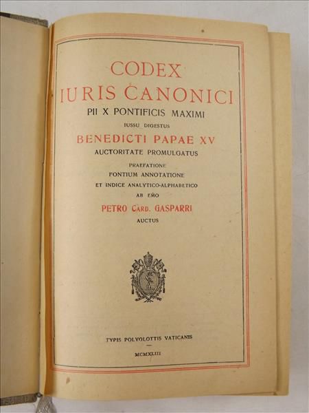 Codex Juris Canonici Pii X Pontificis Maximi, 1918 r.