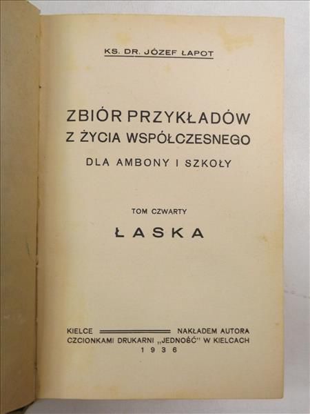 Zbiór przykładów z życia współczesnego dla ambony i szkoły,t. IV, 1936 r.