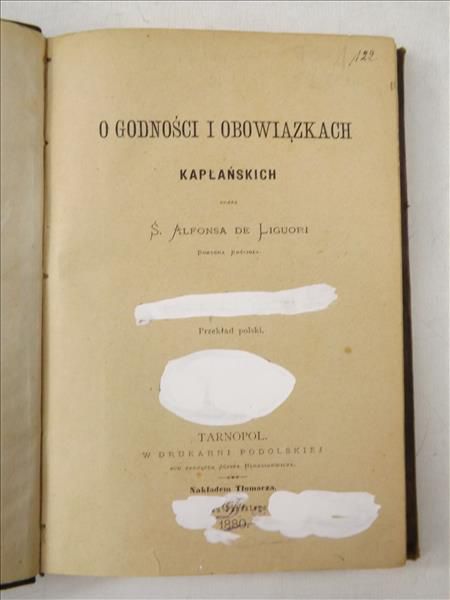 O godności i obowiązkach kapłańskich, 1880 r.