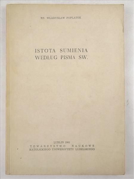 Istota sumienia według Pisma Świętego
