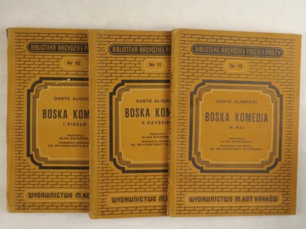 Dante Alighieri - Boska komedia, t. 1-3, 1947 r.