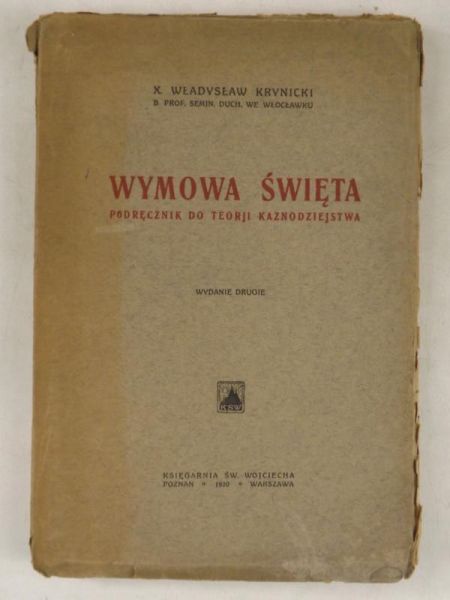 Wymowa święta, 1920 r.