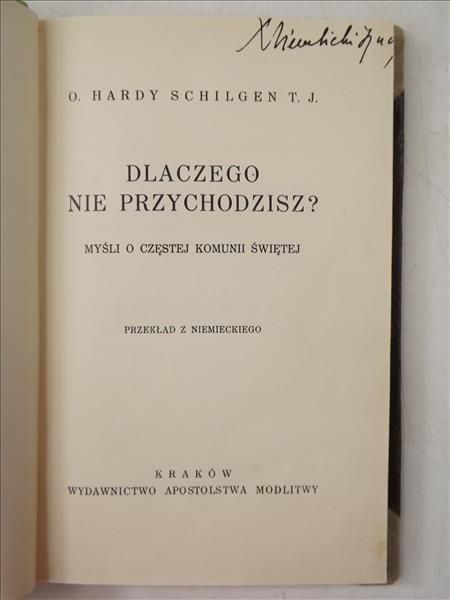 Dlaczego nie przychodzisz?, 1936 r.