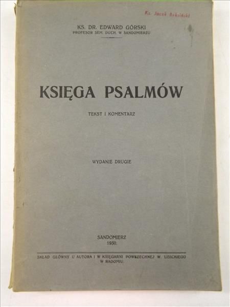 Księga Psalmów, 1930  r.
