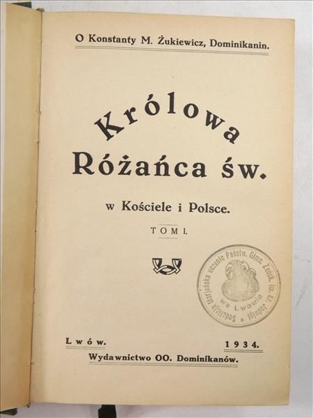 Królowa Różańca Świętego, Tom I, 1934 r.