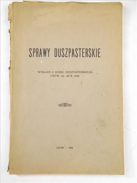 Sprawy Duszpasterskie, 1929 r.
