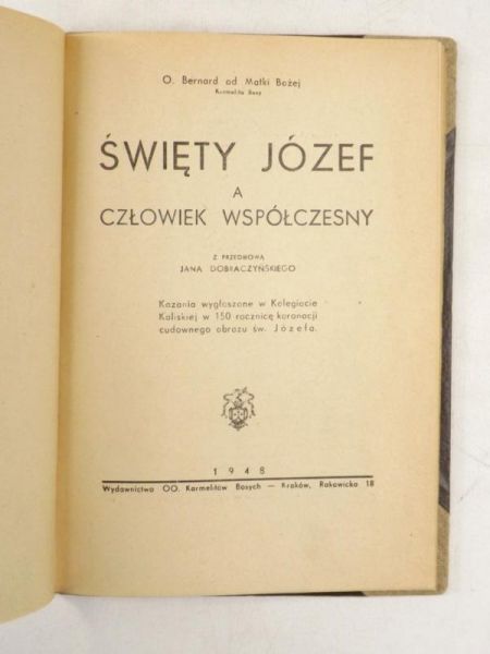 Święty Józef a człowiek współczesny, 1948 r.