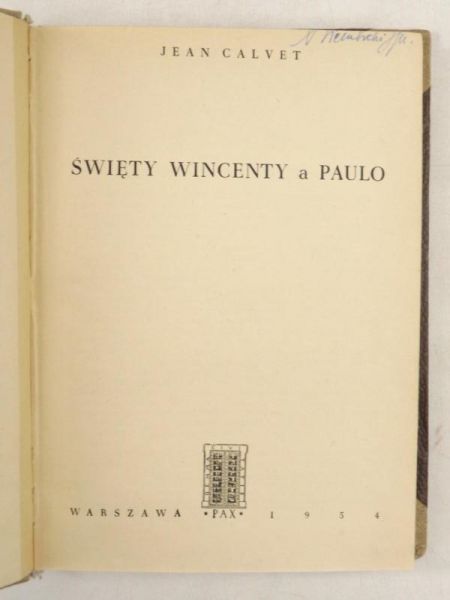Calvet Jean - Święty Wincenty A Paulo