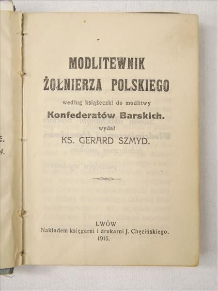 Modlitewnik żołnierza polskiego, 1915 r.