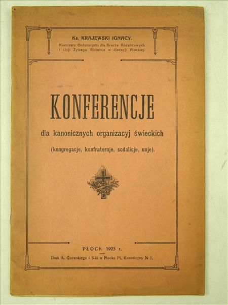 Konferencje dla kanoniczych organizacji świeckich, 1925 r.