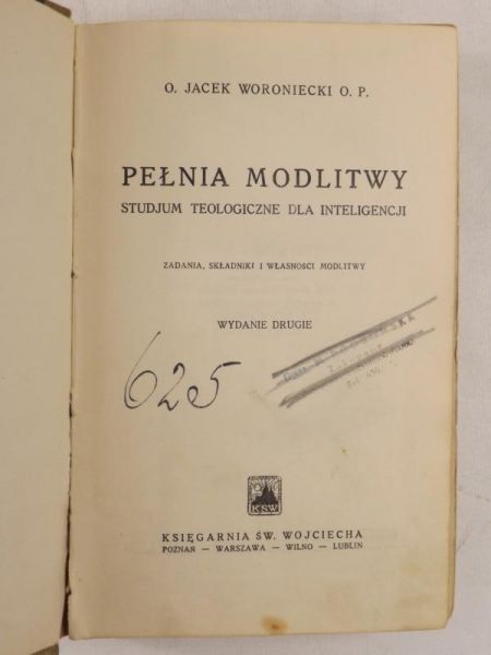 Pełnia modlitwy, 1934 r.