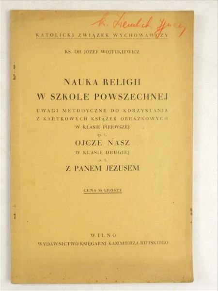 Nauka religii w szkole powszechnej, 1939 r.