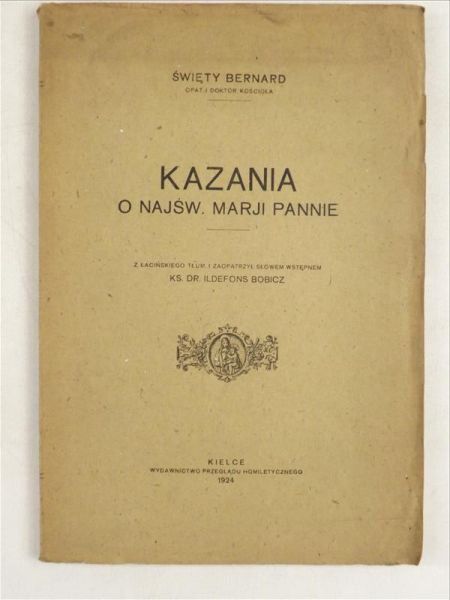 Kazania o Najśw. Marji Pannie, 1924 r.