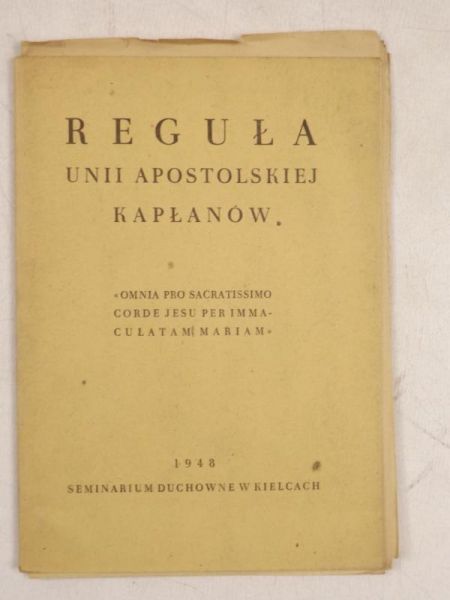 Reguła Unii Apostolskiej Kapłanów, 1948 r.
