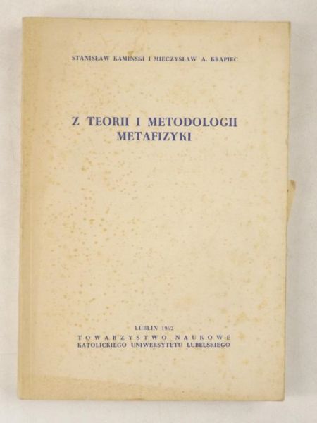 Z teorii i metodologii metafizyki
