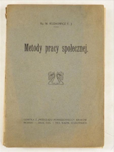 Metody pracy społecznej, 1914 r.