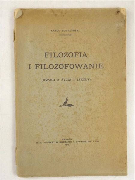 Filozofia i filozofowanie, 1907 r.