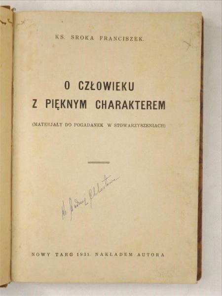 O człowieku z pięknym charakterem, 1931 r.