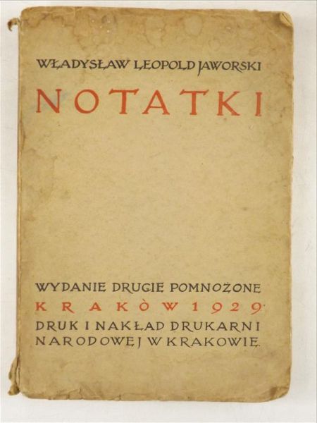 Notatki, 1929 r.