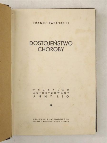 Dostojeństwo choroby, 1936 r.