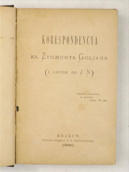 Korespondencya, 1890 r.