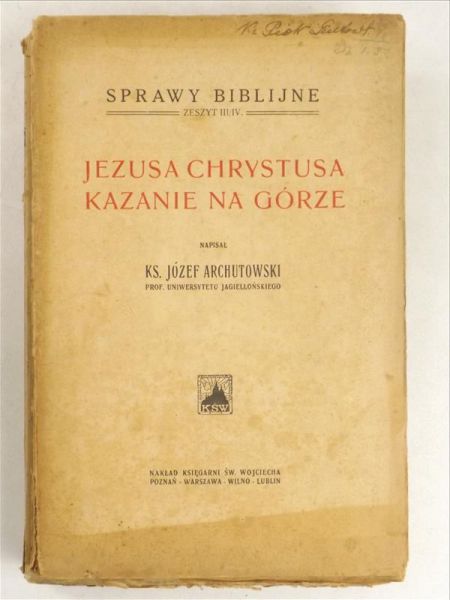Jezusa Chrystusa kazanie na górze, 1923 r.