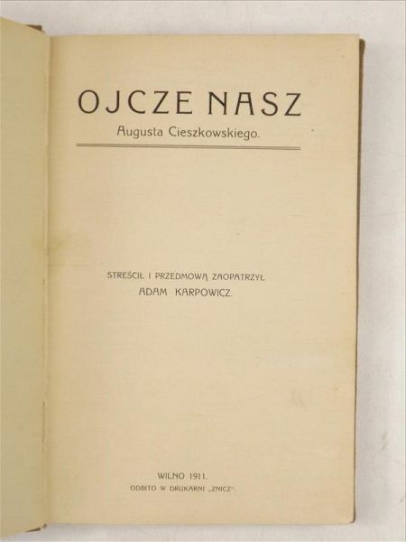 Ojcze nasz, 1911 r.