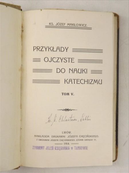 Przykłady ojczyste do nauki katechizmu, T.V, 1914 r.