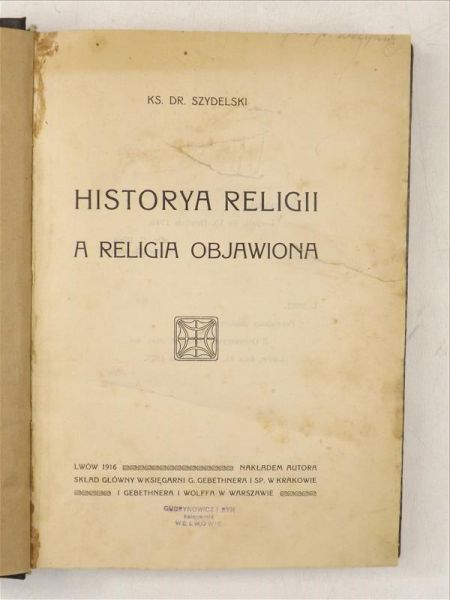 Historya religii a religia objawiona, 1916 r.