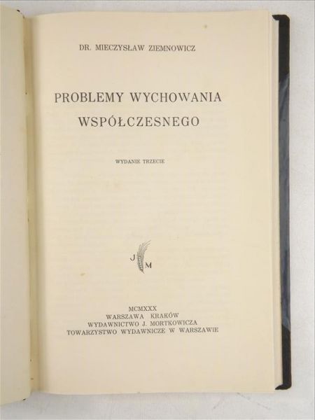 Problemy wychowania współczesnego, 1930 r.