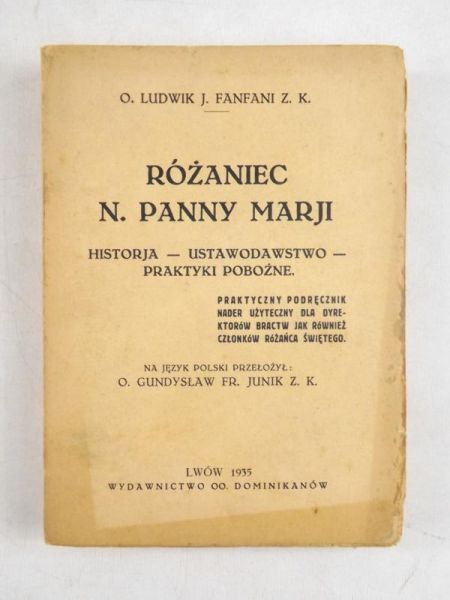 Różaniec N. Panny Marji, 1935 r.
