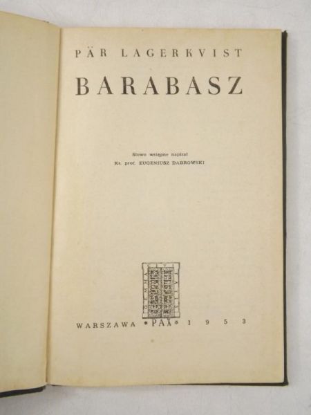 Lagerkvist Pär - Barabasz