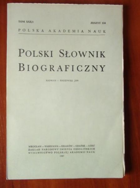 Polski Słownik Biograficzny Tom XXX/1 Zeszyt 124
