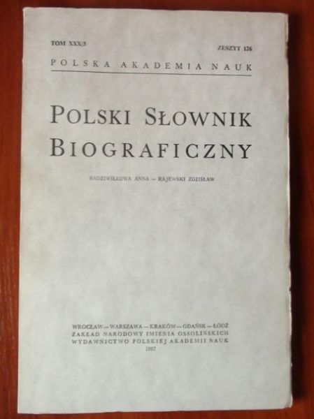 Polski Słownik Biograficzny Tom XXX/3 Zeszyt 126