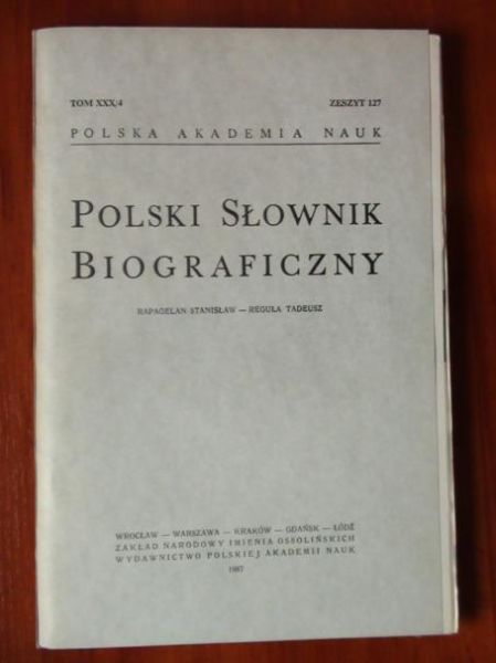 Polski Słownik Biograficzny Tom XXX/4 Zeszyt 127