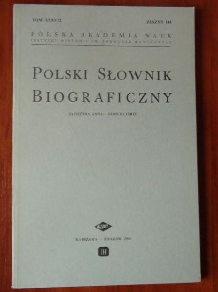 Polski Słownik Biograficzny Tom XXXV/2 Zeszyt 145