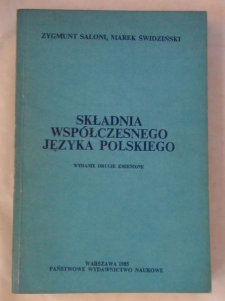 Saloni Zygmunt,   - Składnia współczesnego języka polskiego