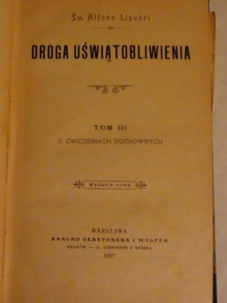 Droga Uświątobliwienia,  tom III, 1907r.