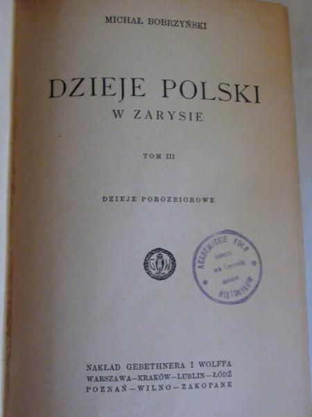 Dzieje Polski w zarysie, tom III, 1931r.