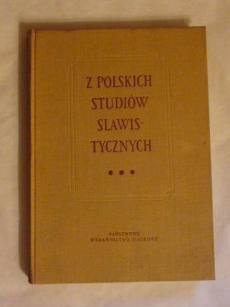 Z polskich studiów slawistycznych, seria 3: Językoznawstwo
