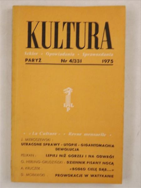 Kultura Szkice-opowiadania-sprawozdania nr 4/331 (1975), Instytut Literacki