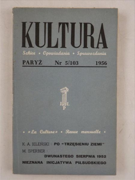 Kultura Szkice-opowiadania-sprawozdania nr 5/103 (1956), Instytut Literacki