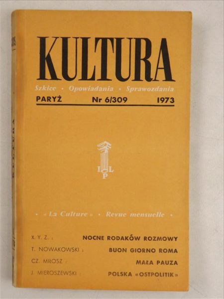 Kultura Szkice-opowiadania-sprawozdania nr 6/309 (1973), Instytut Literacki