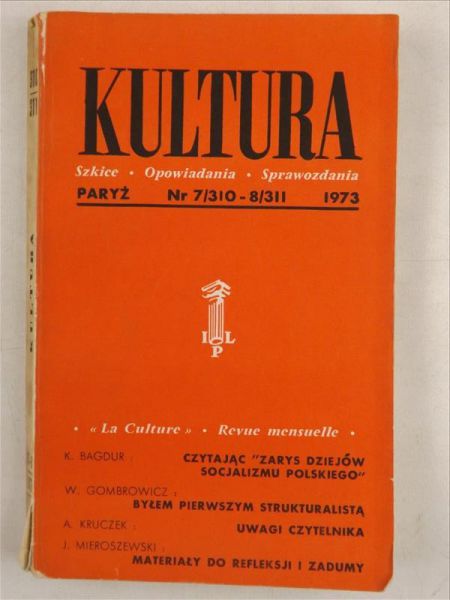Kultura Szkice-opowiadania-sprawozdania nr 8/311(1973), Instytut Literacki